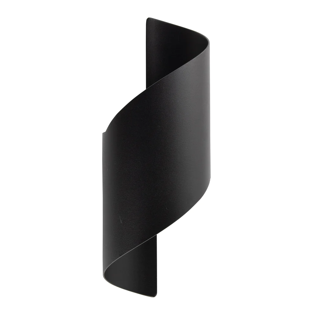 Black Spiral Wall Light